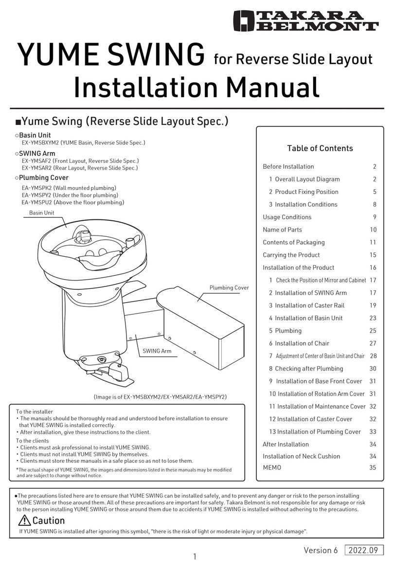 Takara Belmont YUME SWING installation manual