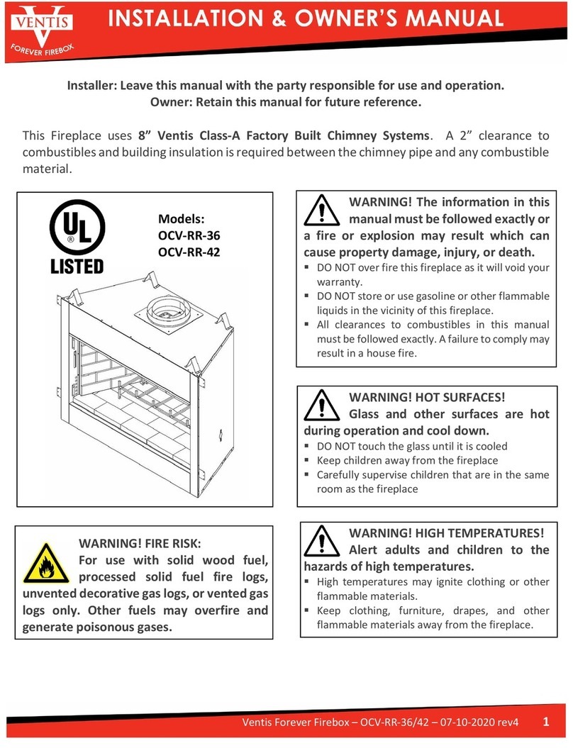 Ventis OCV-RR-36 Installation and owner's guide