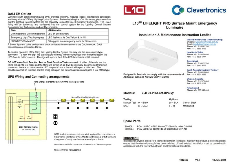 Clevertronics L10 LIFELIGHT PRO Manual Clevertronics L10 LIFELIGHT PRO Manual