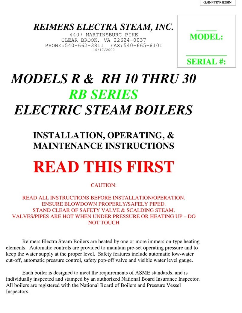Reimers RB Series Installation, operating, & maintenance instructions Reimers RB Series Installation, operating, & maintenance instructions