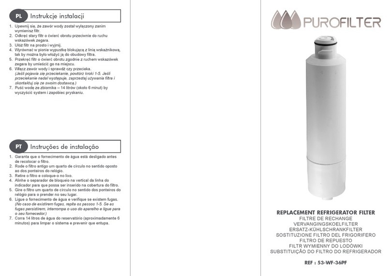 Purofilter 53-WF-36PF User manual
