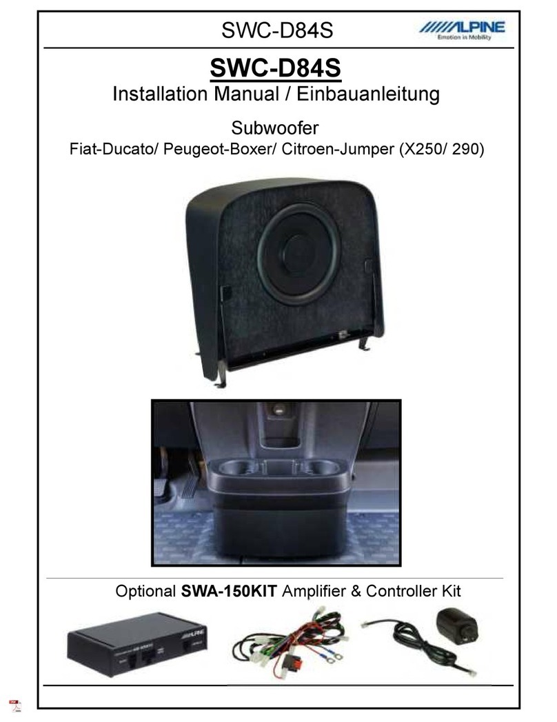 Alpine SWC-D84S installation manual