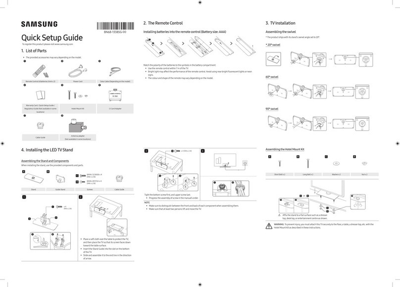 Samsung HG43AT692U Quick setup guide