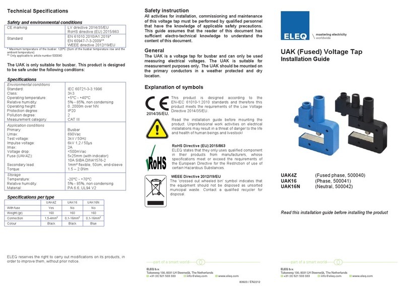 ELEQ UAK Series installation guide