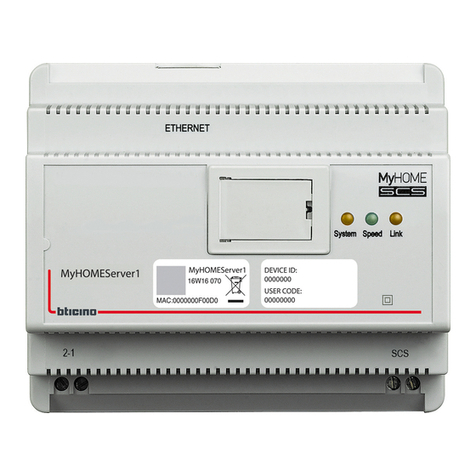 Bticino Legrand MyHOMEServer1 User manual