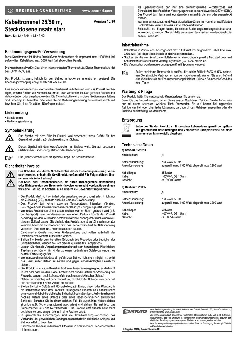 Conrad 61 18 11 operating instructions