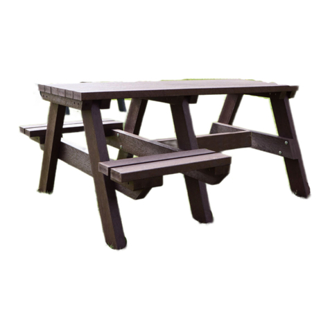 BRITISH RECYCLED PLASTIC BRADSHAW PICNIC TABLE Assembly guide