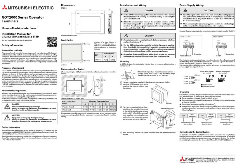 Mitsubishi Electric GT2512-STBA User manual
