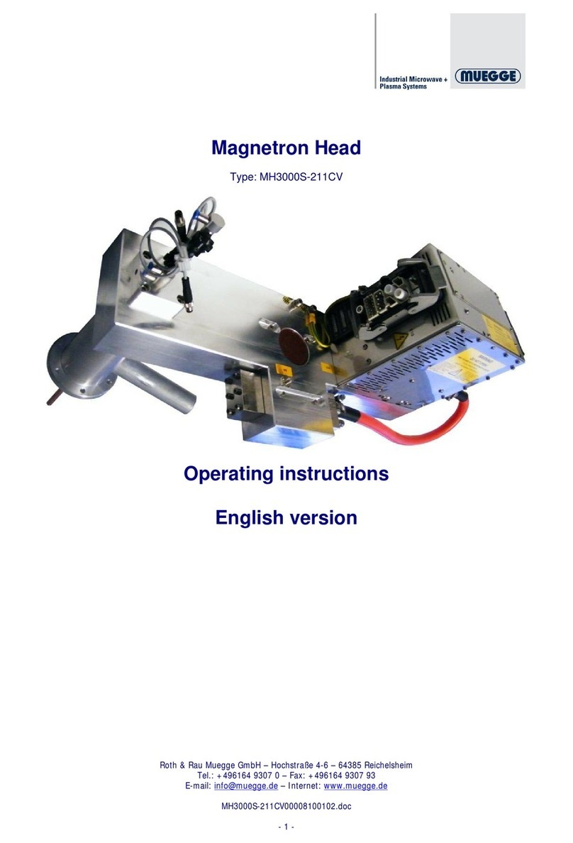 MUEGGE Magnetron Head MH3000S-211CV operating instructions
