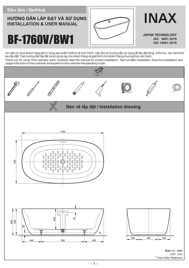 Inax BF-1760V/BW1 Instruction Manual