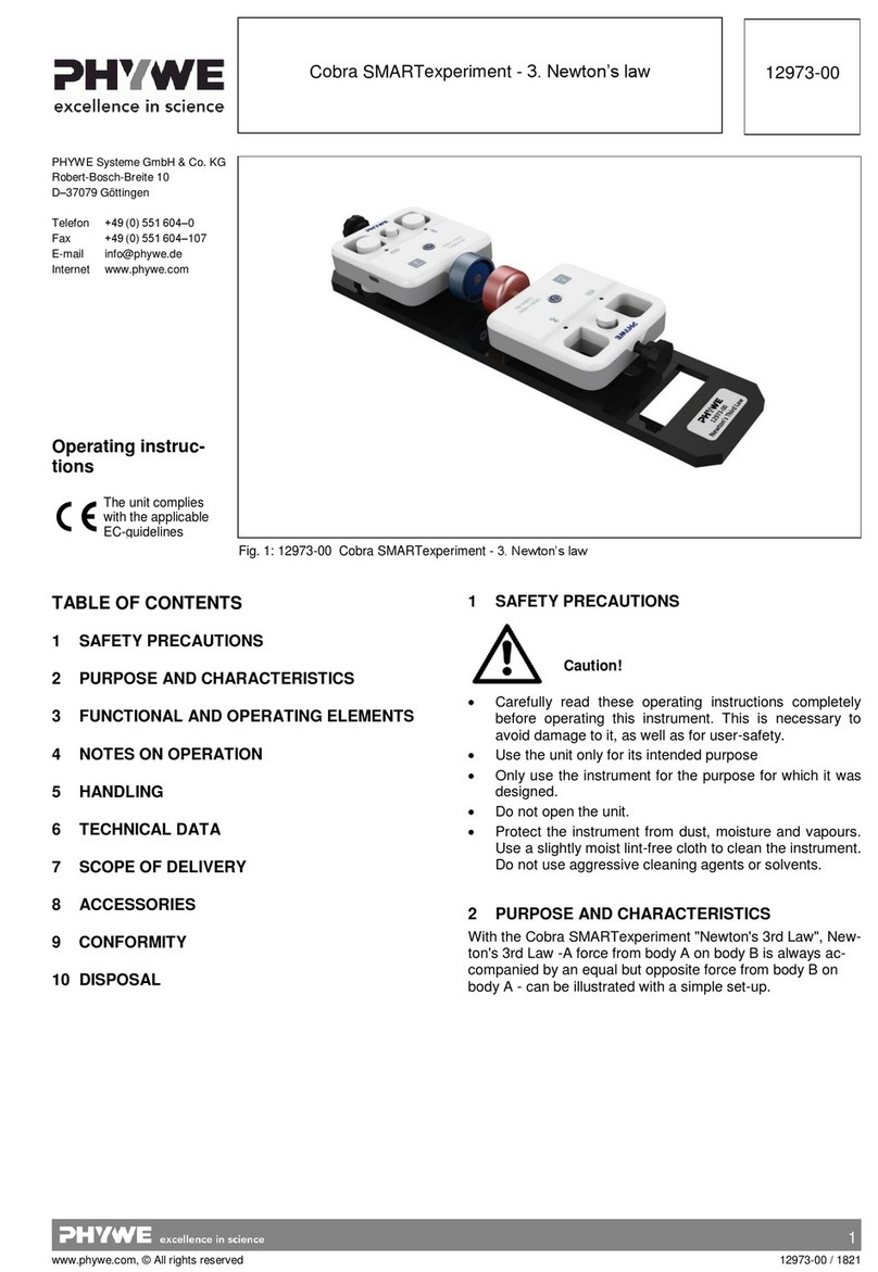 PHYWE Cobra SMARTexperiment operating instructions PHYWE Cobra SMARTexperiment operating instructions