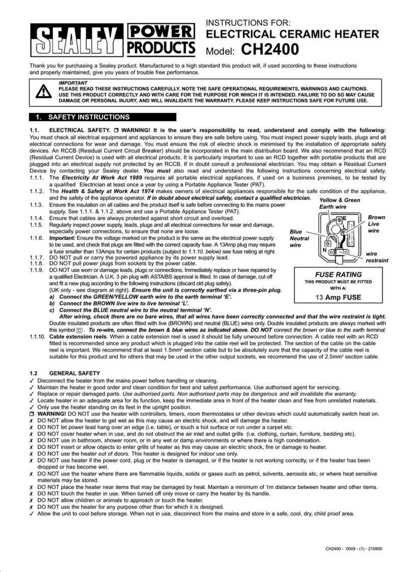 Sealey CH2400 instructions