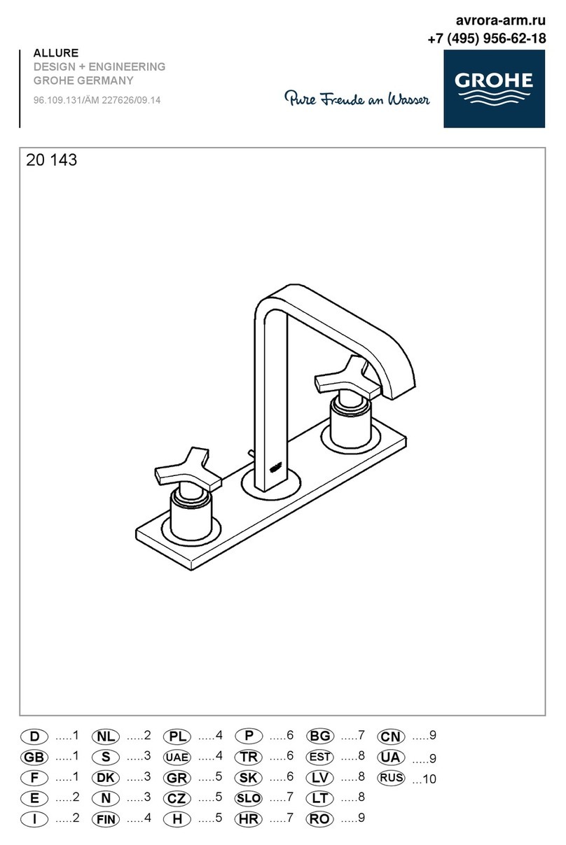 Grohe ALLURE 20 143 installation instructions