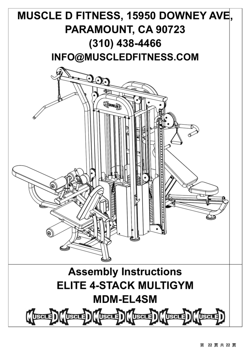 MUSCLE D ELITE 4-STACK MULTIGYM User manual