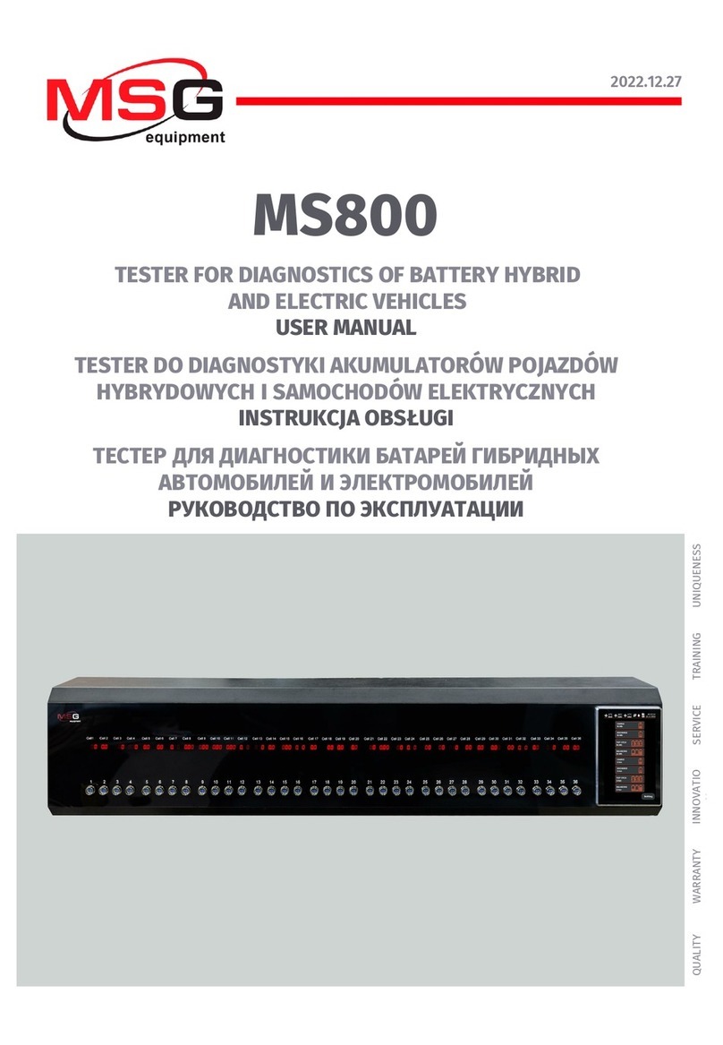 MSG Equipment MS800 user manual