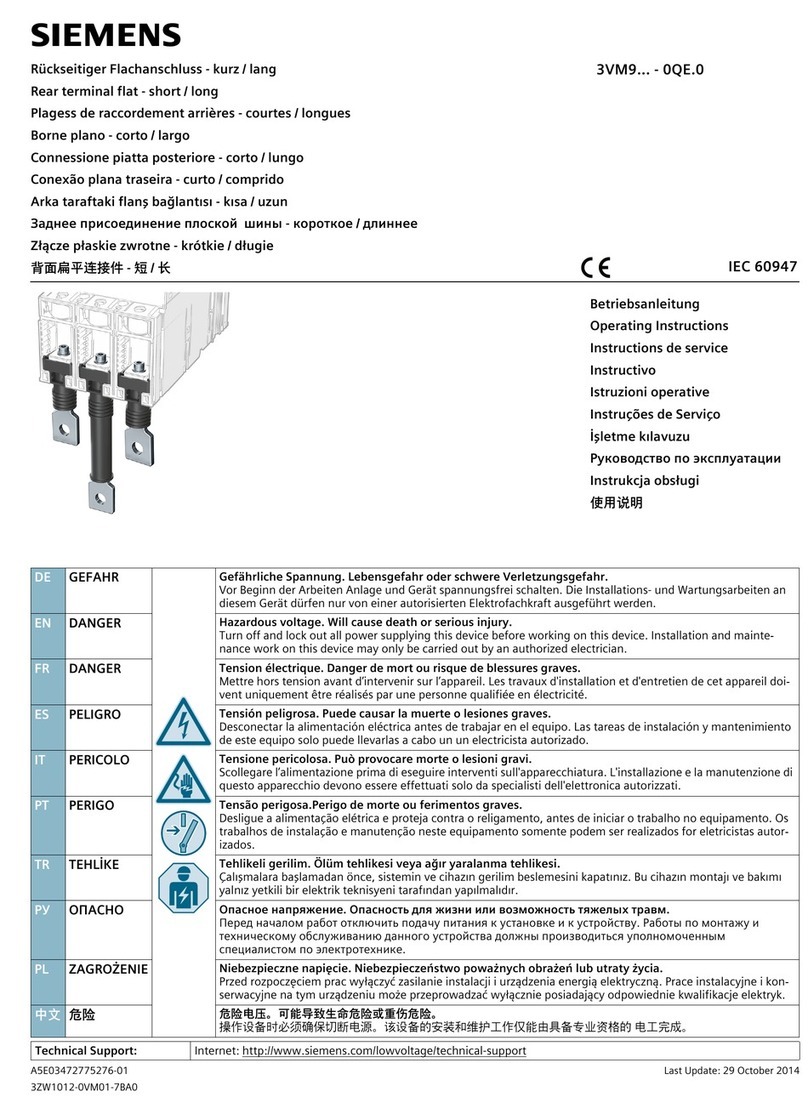 Siemens 3VM 0QE 0 Series User manual