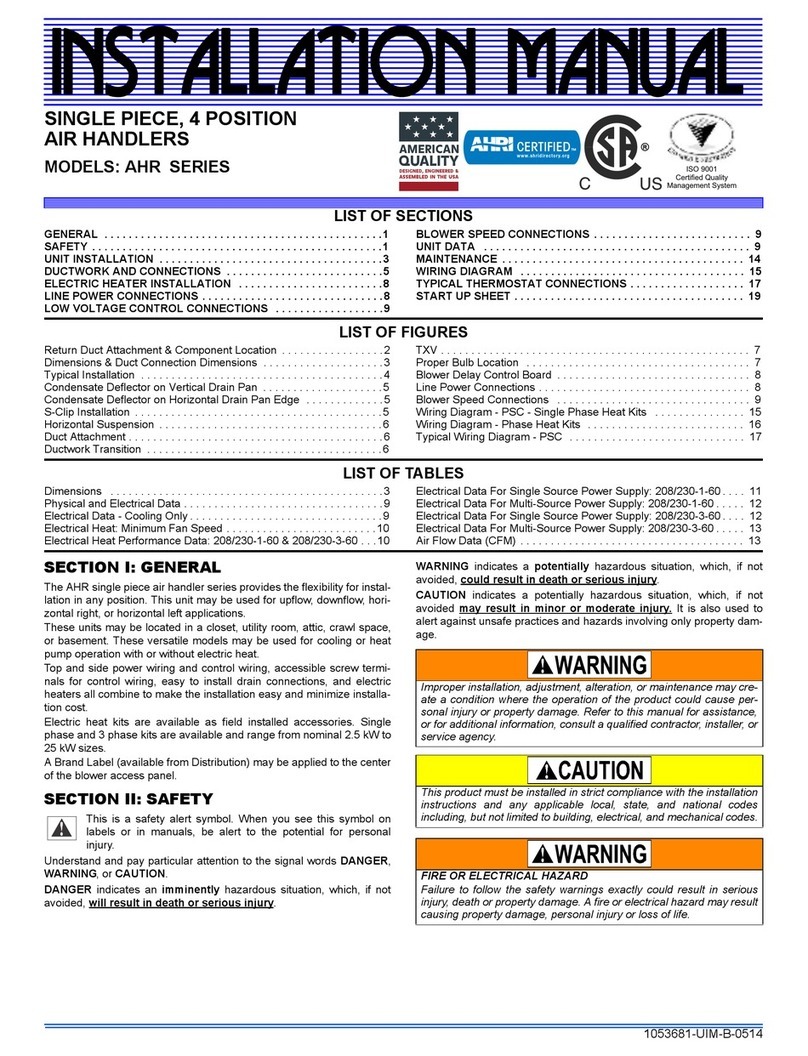 Johnson Controls York AHR Series User manual