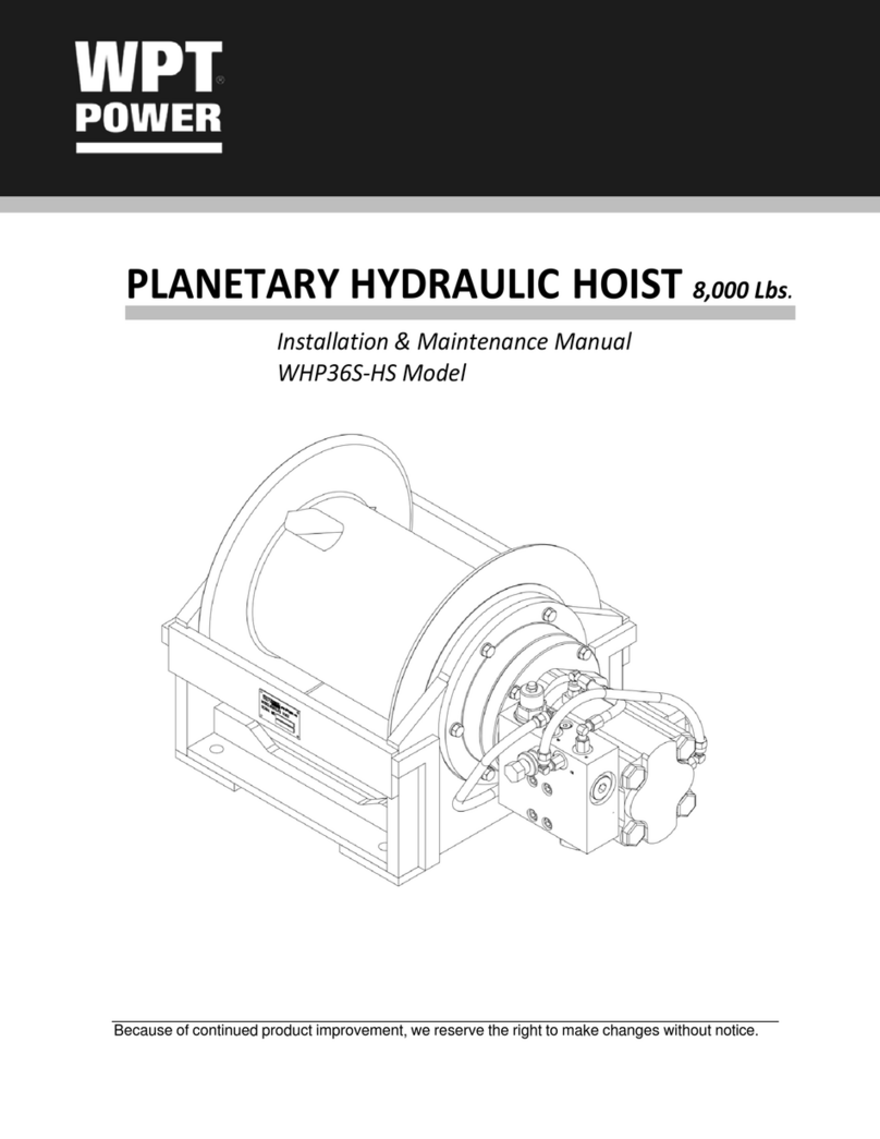WPT POWER WHP36S-HS Installation & maintenance manual