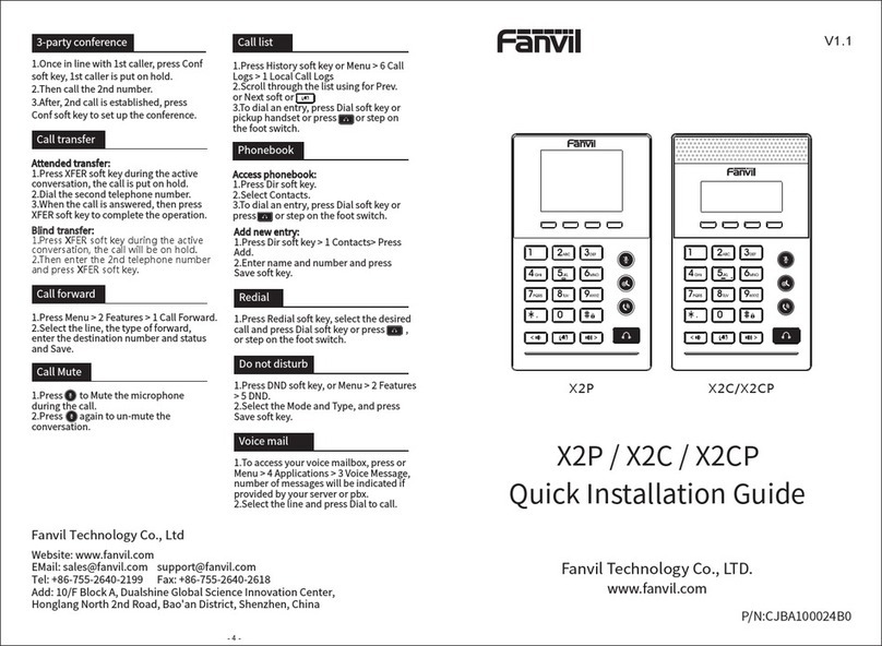 Fanvil X2CP User manual
