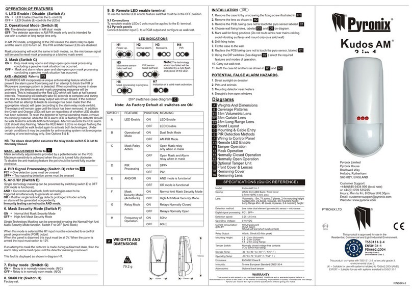 Pyronix Kudos AM 3 in 1 User manual