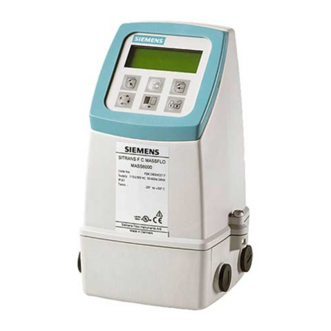 Siemens SITRANS F C MASSFLO MASS 6000 User manual