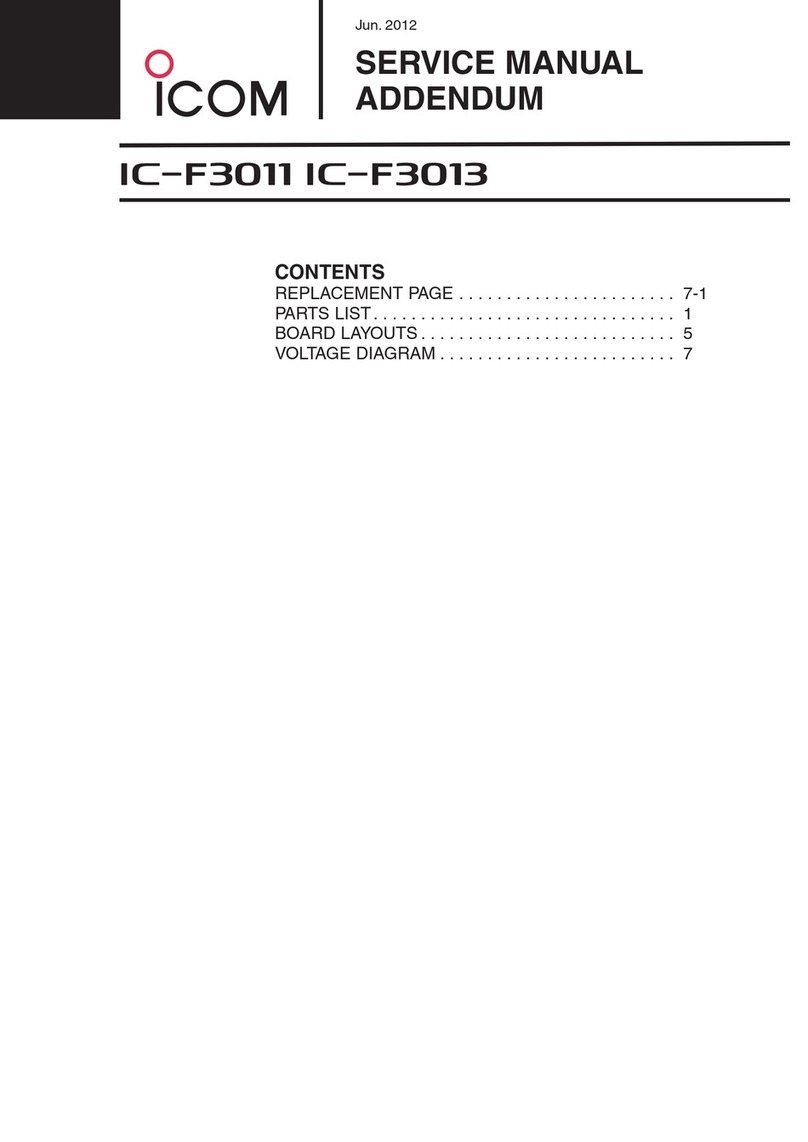 Icom IC-F3011 Installation and operating instructions