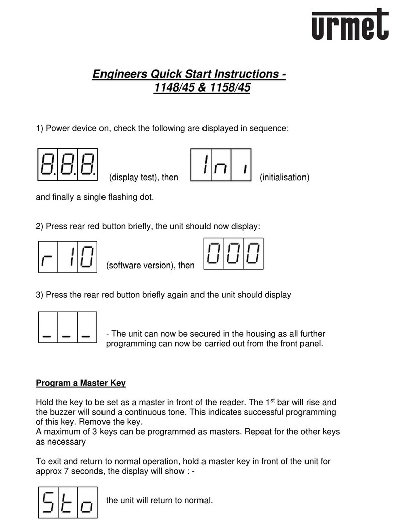 urmet domus Sinthesi 1148/45 Programming manual