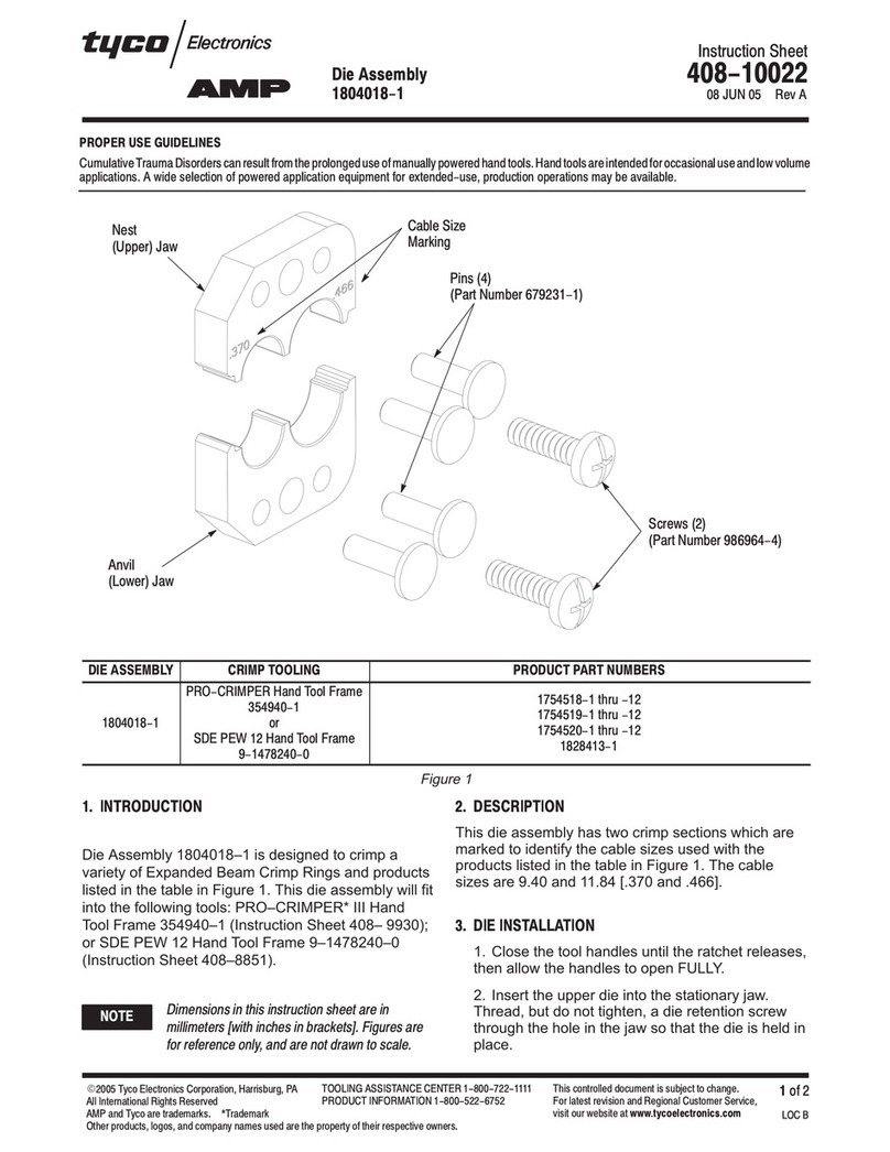 Tyco Electronics AMP 1804018-1 Installation sheet