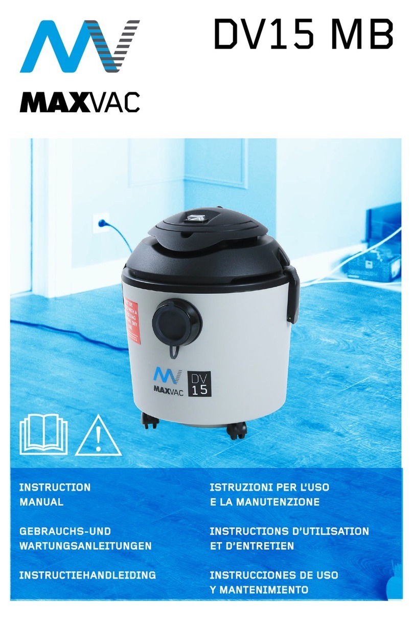 MaxVac DV15 MB instruction manual