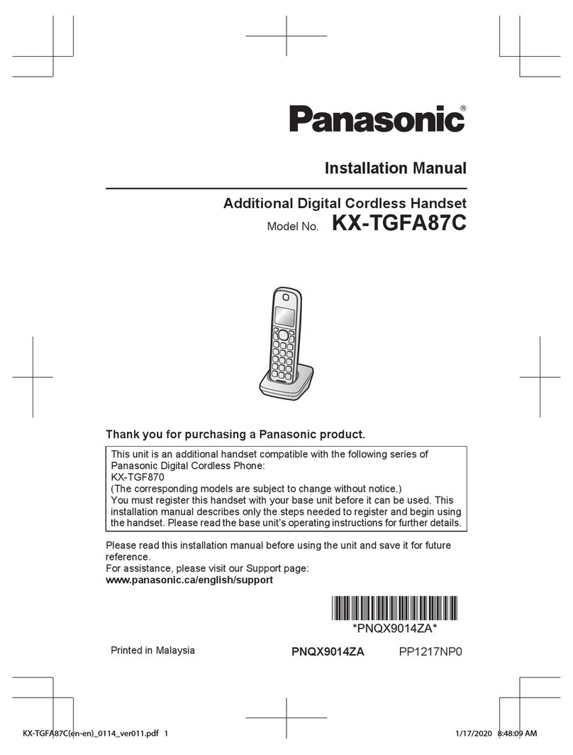 Panasonic KX-TGFA87C User manual