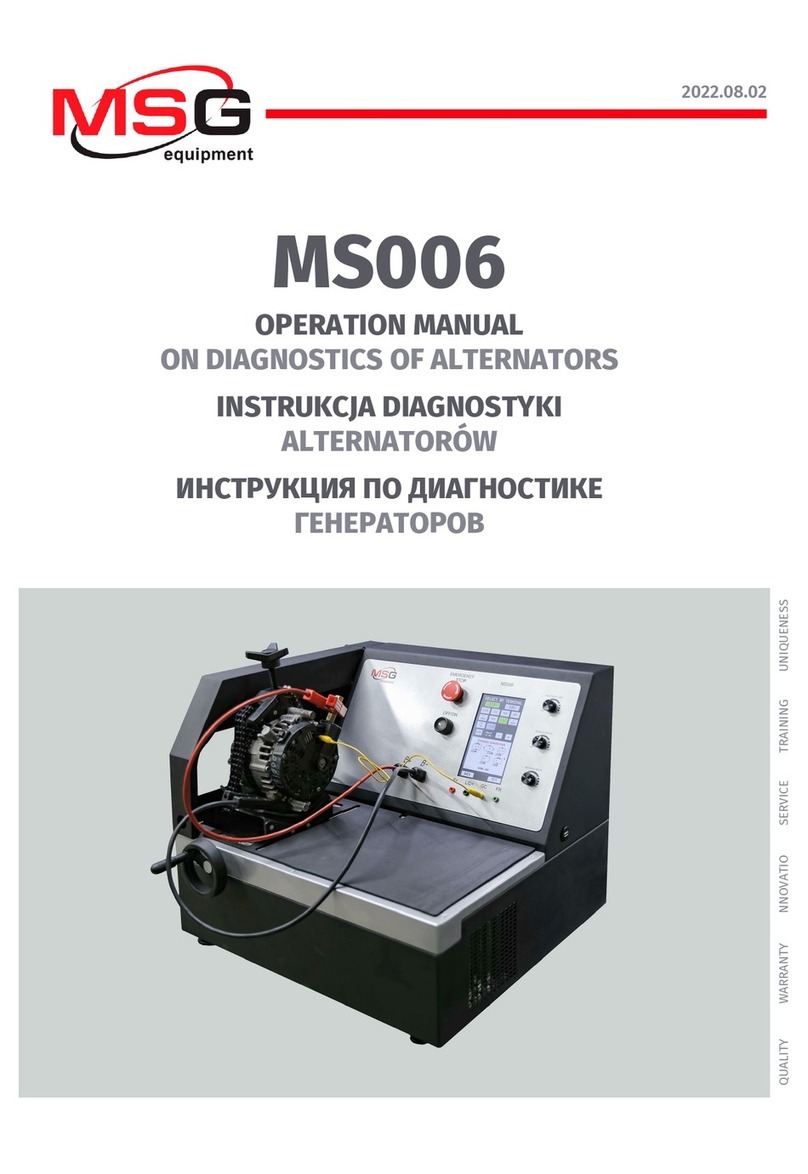 MSG Equipment MS006 User manual