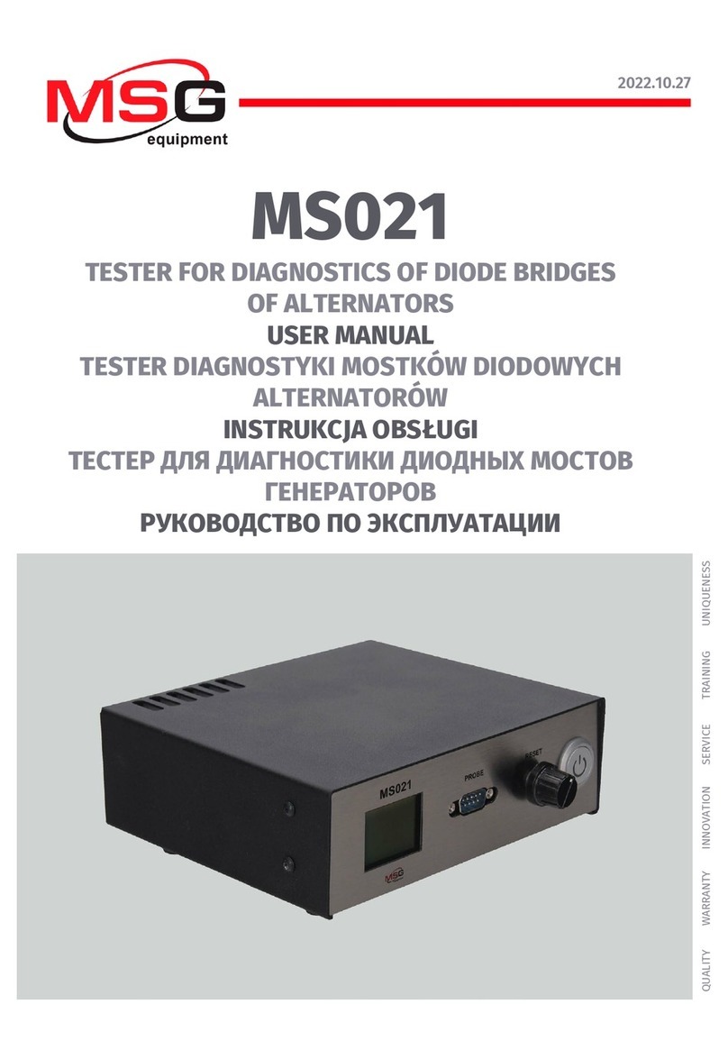 MSG Equipment MS021 user manual
