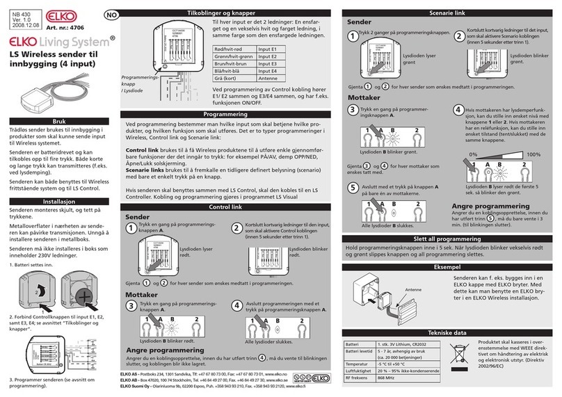 Elko Living System 4706 instructions