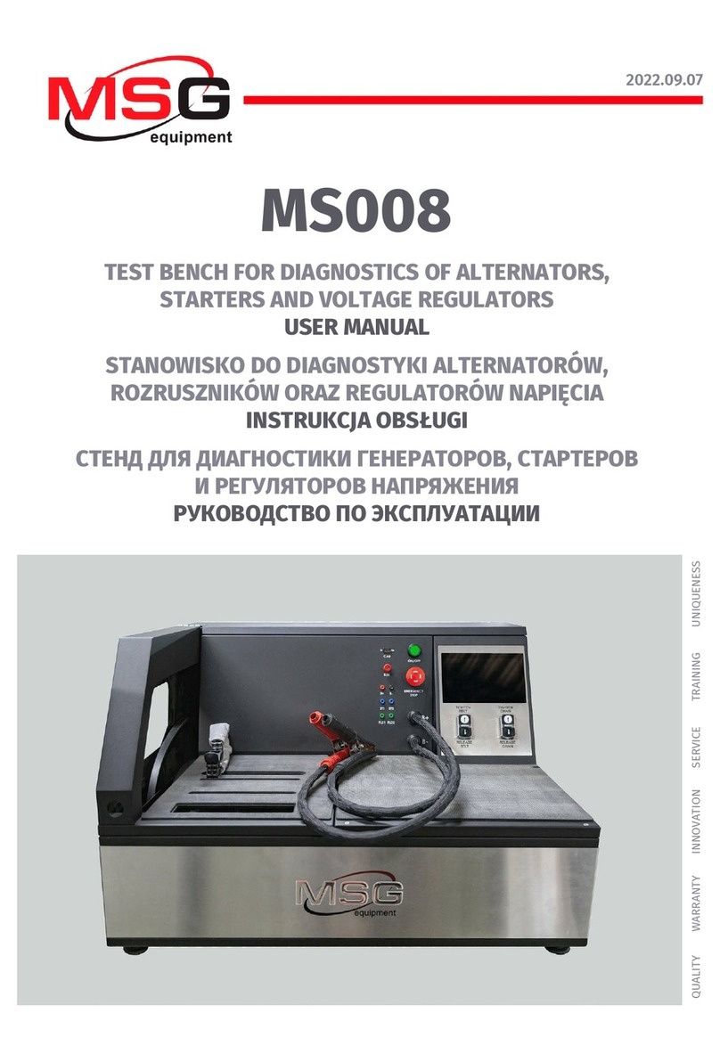 MSG Equipment MS008 user manual