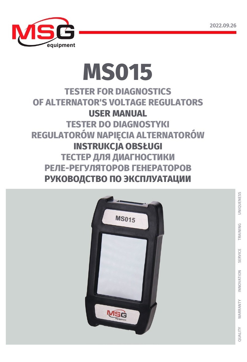 MSG Equipment MS015 user manual