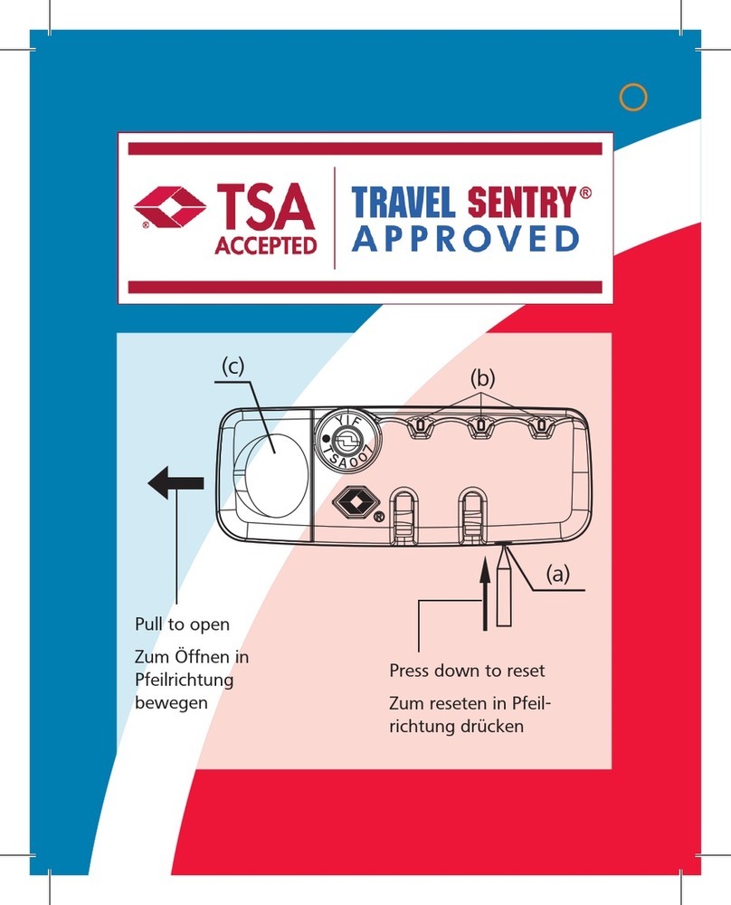 TSA TRAVEL SENTRY TSA-306 User manual