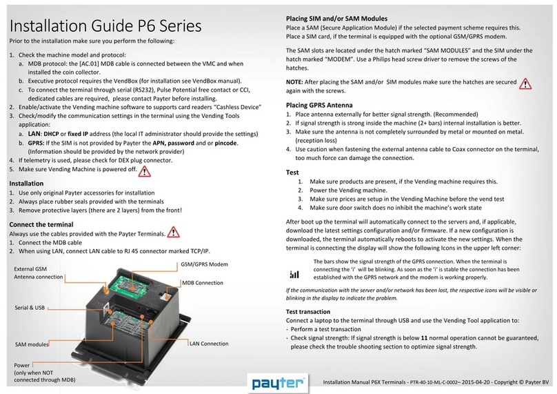 Paytec P6 Series installation guide