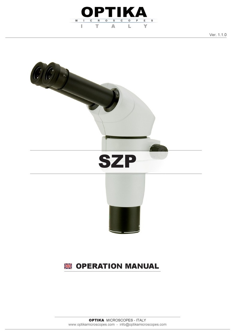 OPTIKA MICROSCOPES SZP Operation manual