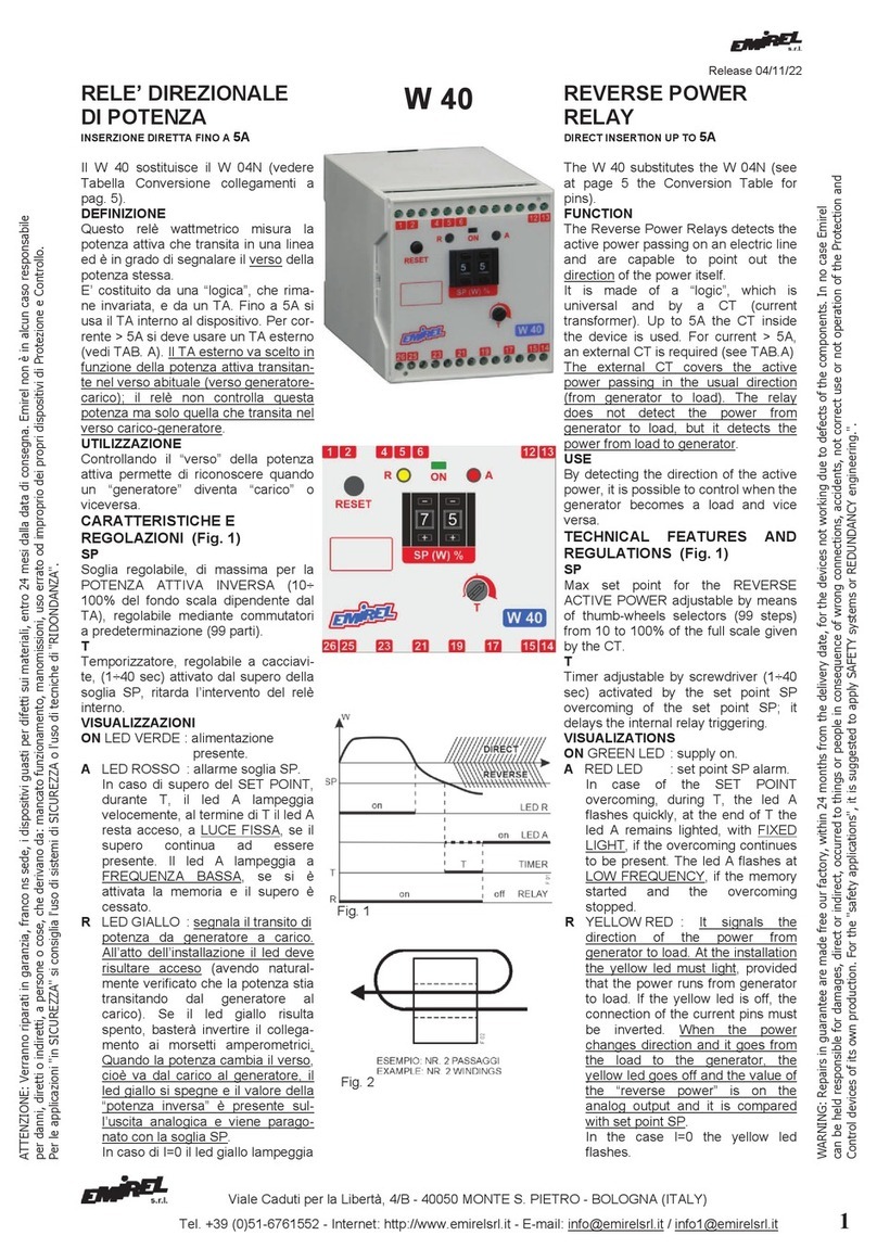 Emirel W 40 quick start guide