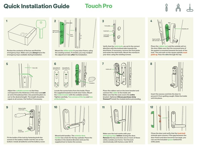 nimly Touch Pro User manual