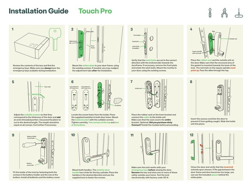nimly Touch Pro installation guide