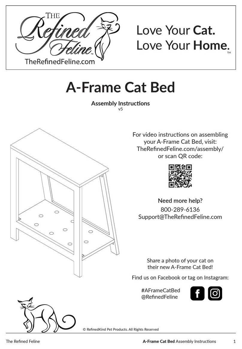 Refined Feline A-Frame Cat Bed Assembly instructions