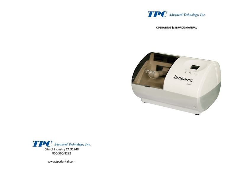 TPC Amalgamator D-650 Instruction and safety manual