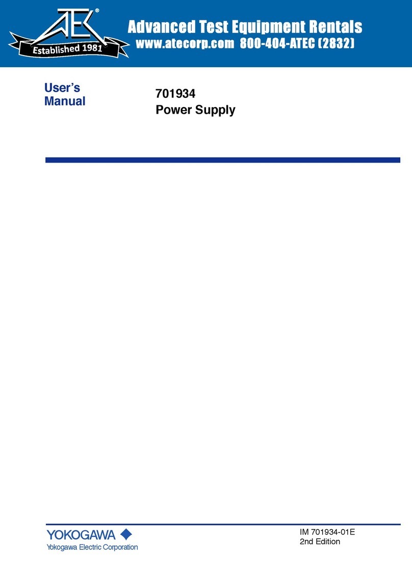 YOKOGAWA 701934 User manual