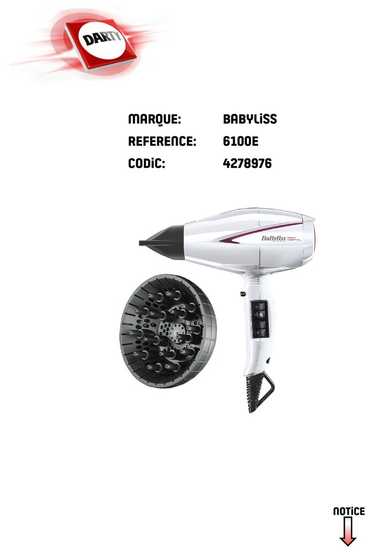BaByliss PRO DIGITAL COMPACT 6100E User manual