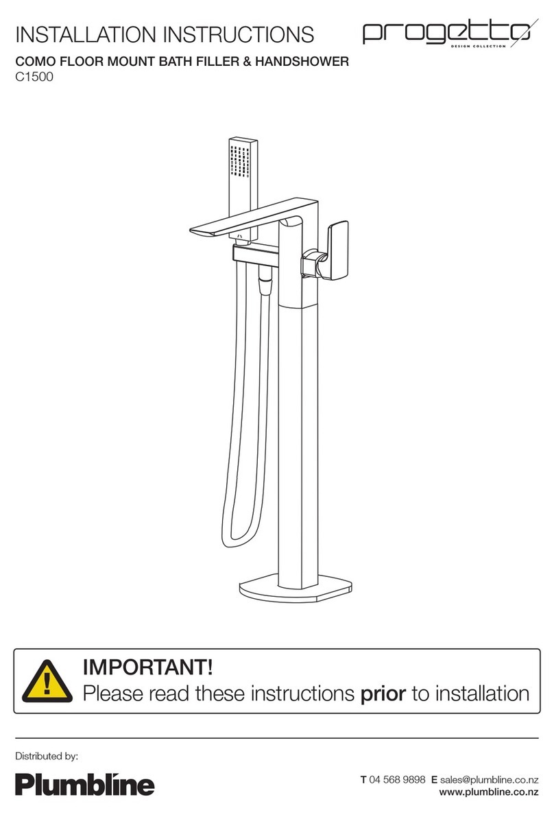 Plumbline progetto C1500 installation instructions Plumbline progetto C1500 installation instructions