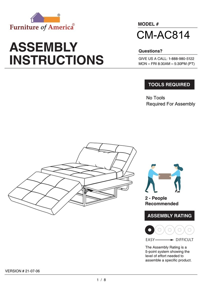 Furniture of America CM-AC814 Assembly instructions
