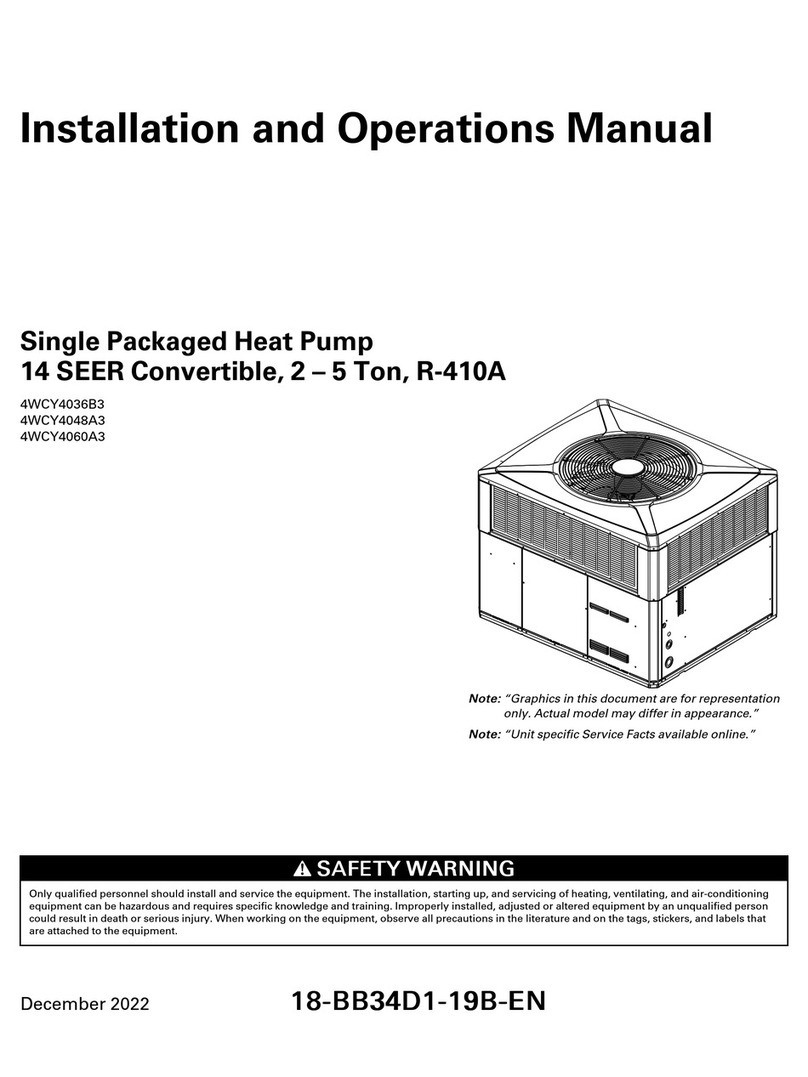 Trane 4WCY4036B3 User manual