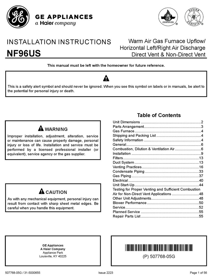 Haier GE APPLIANCES NF96US installation instructions