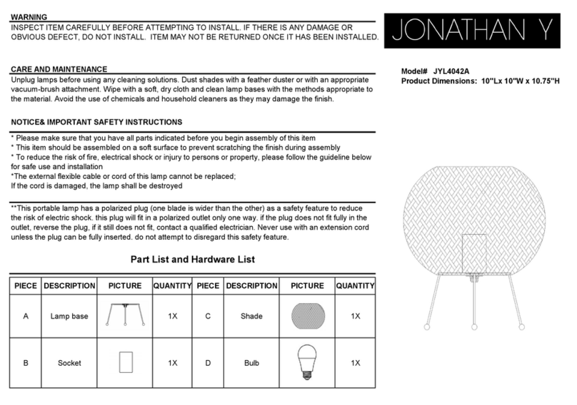 Safavieh JYL4042A quick start guide Safavieh JYL4042A quick start guide